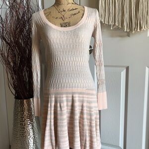 Vintage Victoria’s Secret Sweater Dress in Metallic Silver & Blush